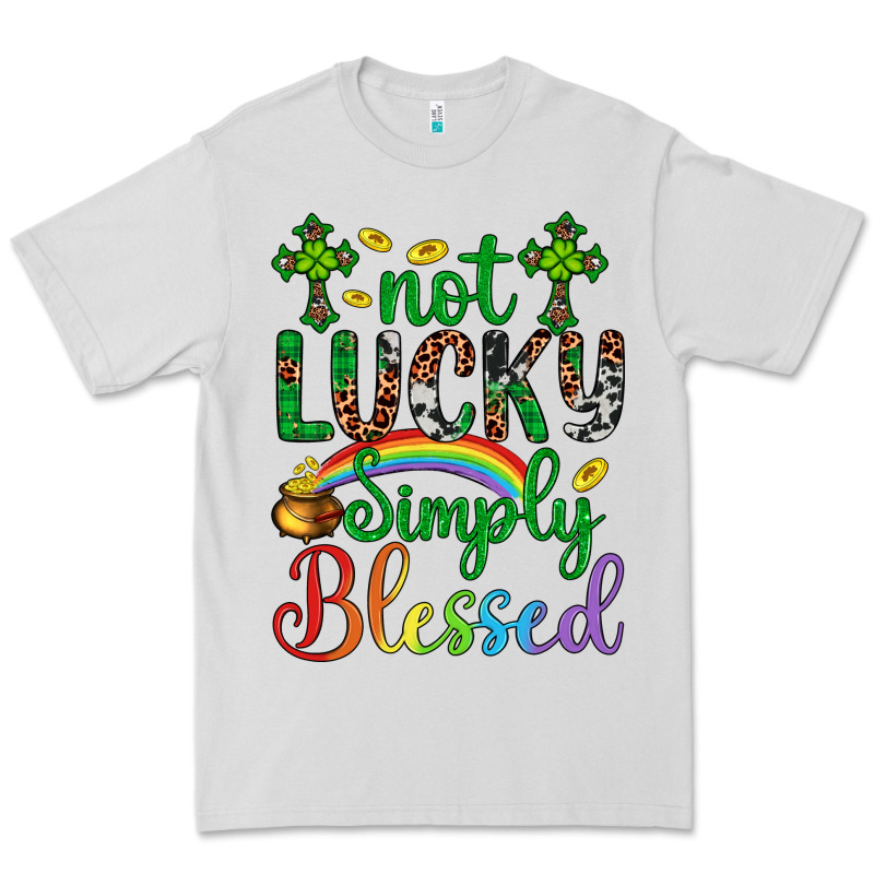 Western St. Patrick's Day Cross Not Lucky Simply Blessed Premium Tee by Artiststas | Teevron