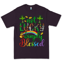 Plum Western St. Patrick's Day Cross Not Lucky Simply Blessed Premium Tee - Artiststas