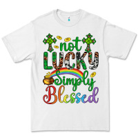 White Western St. Patrick's Day Cross Not Lucky Simply Blessed Premium Tee - Artiststas