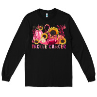 Black tackle cancer Long Sleeve Tee - LillyAllenDesigns