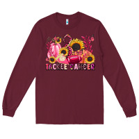Burgundy tackle cancer Long Sleeve Tee - LillyAllenDesigns