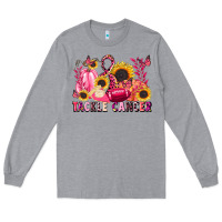 Heather Grey tackle cancer Long Sleeve Tee - LillyAllenDesigns