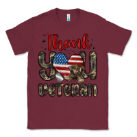 Burgundy thank you veteran Classic Tee - MaliasSmallBusiness