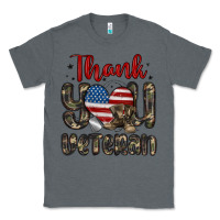 Charcoal Heather thank you veteran Classic Tee - MaliasSmallBusiness