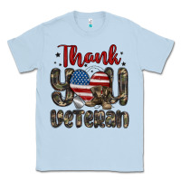 Dusty Blue thank you veteran Classic Tee - MaliasSmallBusiness