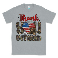 Heather Grey thank you veteran Classic Tee - MaliasSmallBusiness