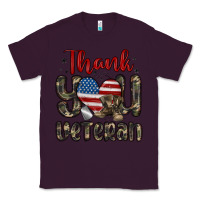 Plum thank you veteran Classic Tee - MaliasSmallBusiness