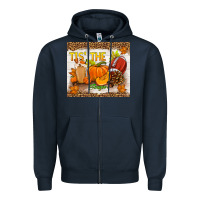Navy tis the season fall Zipper Hoodie - TumblerDesignByShophia