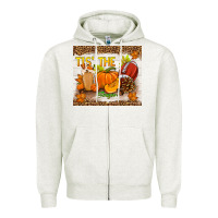 Oatmeal Heather tis the season fall Zipper Hoodie - TumblerDesignByShophia