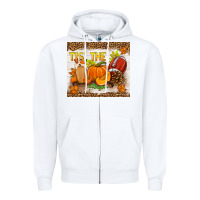 White tis the season fall Zipper Hoodie - TumblerDesignByShophia
