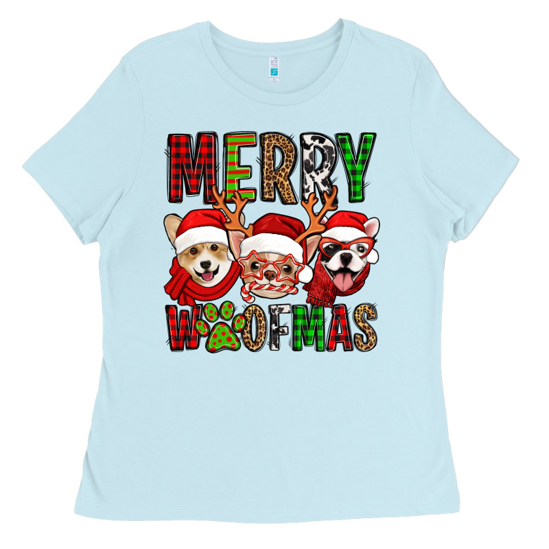 Merry Woofmas Dogs Ladies Tee by Jasminsmagicworld | Teevron