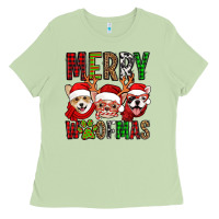 Matcha merry woofmas dogs Ladies Tee - Jasminsmagicworld