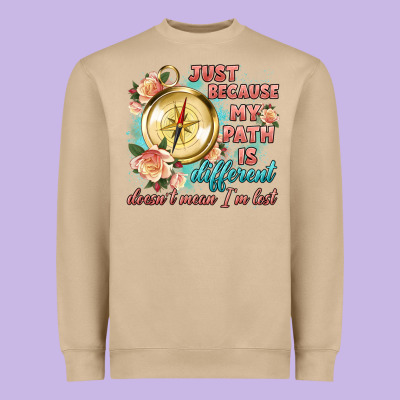 Just Because My Path Is Different Heavyweight Sweatshirt Designed By Artiststas