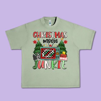 Christmas Movie Junkie Urban Heavy Tee Designed By Maliassmallbusiness
