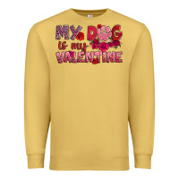 Antique Gold my dog is my valentine Premium Sweatshirt - OliviaCreatesArt