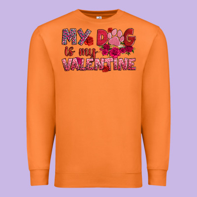 My Dog Is My Valentine Premium Sweatshirt Designed By Oliviacreatesart
