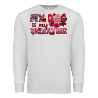 Dove Grey my dog is my valentine Premium Sweatshirt - OliviaCreatesArt