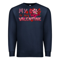 Navy my dog is my valentine Premium Sweatshirt - OliviaCreatesArt