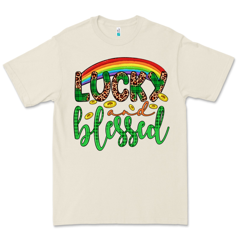 Western St. Patrick's Rainbow Lucky And Blessed Premium Tee by Artiststas | Teevron