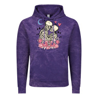 Cloud Purple the lovers skeletons Vintage Hoodie - MaliasSmallBusiness