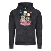 Vintage Black the lovers skeletons Vintage Hoodie - MaliasSmallBusiness