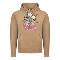 Vintage Coffee the lovers skeletons Vintage Hoodie - MaliasSmallBusiness