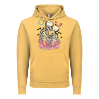 Vintage Mustard the lovers skeletons Vintage Hoodie - MaliasSmallBusiness