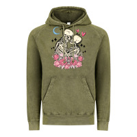 Vintage Olive the lovers skeletons Vintage Hoodie - MaliasSmallBusiness