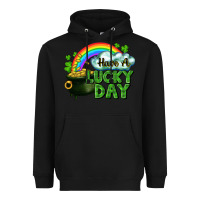 Black Have a lucky day Heavyweight Hoodie - CowGirlArtShop