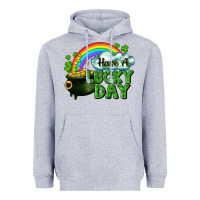 Heather Grey Have a lucky day Heavyweight Hoodie - CowGirlArtShop