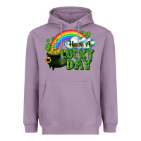 Lavender Have a lucky day Heavyweight Hoodie - CowGirlArtShop