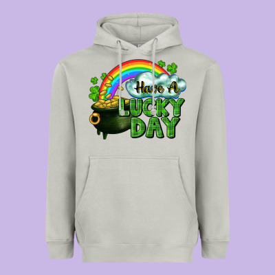Have A Lucky Day Heavyweight Hoodie Designed By Cowgirlartshop