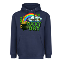 Navy Have a lucky day Heavyweight Hoodie - CowGirlArtShop