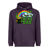 Plum Have a lucky day Heavyweight Hoodie - CowGirlArtShop