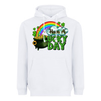 White Have a lucky day Heavyweight Hoodie - CowGirlArtShop