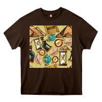 Chocolate Brown history seamless pattern Heavy Core Tee - BundleAndBundleShop