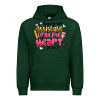 Forest Green Being an Assistant Principal is Heart Work Urban Hoodie - CowhideDigitalArt