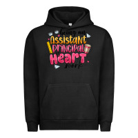 Pigment Black Being an Assistant Principal is Heart Work Urban Hoodie - CowhideDigitalArt