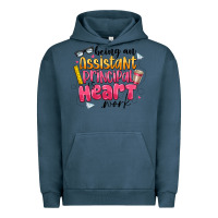 Pigment Midnight Navy Being an Assistant Principal is Heart Work Urban Hoodie - CowhideDigitalArt