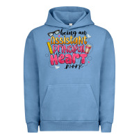 Pigment Pebble Blue Being an Assistant Principal is Heart Work Urban Hoodie - CowhideDigitalArt