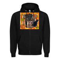 Black crow and deer hunting fall camouflage Zipper Hoodie - TumblerDesignByShophia
