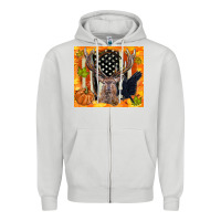 Dove Grey crow and deer hunting fall camouflage Zipper Hoodie - TumblerDesignByShophia