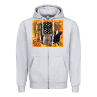 Heather Grey crow and deer hunting fall camouflage Zipper Hoodie - TumblerDesignByShophia