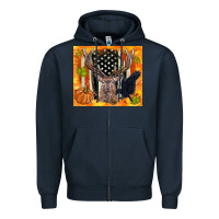 Navy crow and deer hunting fall camouflage Zipper Hoodie - TumblerDesignByShophia