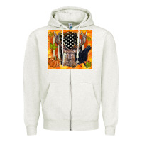 Oatmeal Heather crow and deer hunting fall camouflage Zipper Hoodie - TumblerDesignByShophia