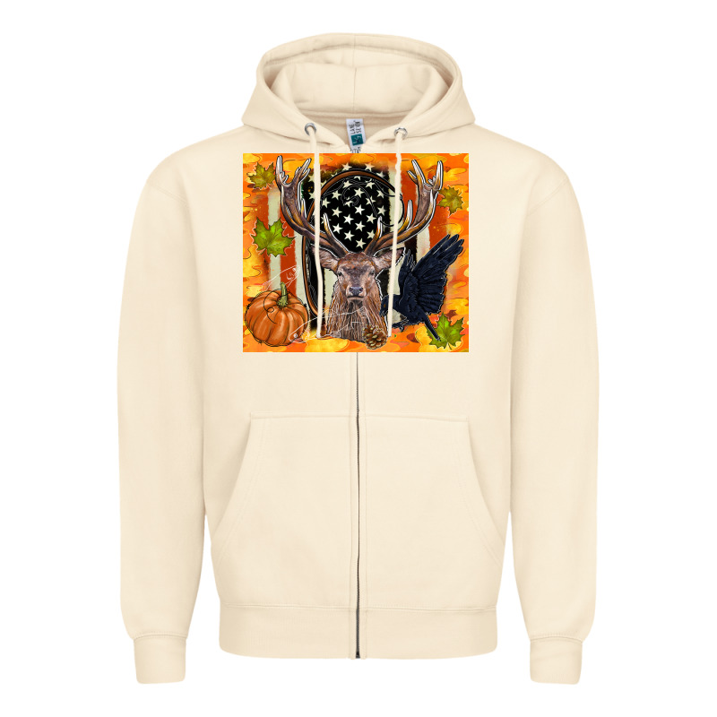 Crow And Deer Hunting Fall Camouflage Zipper Hoodie by TumblerDesignByShophia | Teevron