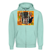 Seafoam crow and deer hunting fall camouflage Zipper Hoodie - TumblerDesignByShophia