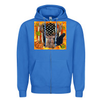 True Royal crow and deer hunting fall camouflage Zipper Hoodie - TumblerDesignByShophia