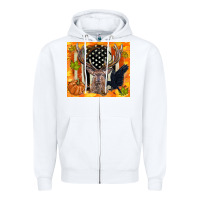 White crow and deer hunting fall camouflage Zipper Hoodie - TumblerDesignByShophia