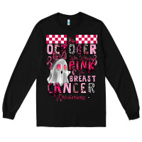Black pink ghost breast cancer awareness Long Sleeve Tee - LillyAllenDesigns